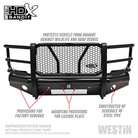 WESTIN AUTOMOTIVE 19-C SILVERADO 1500 BLACK HDX BANDIT FRONT BUMPER 58-31135